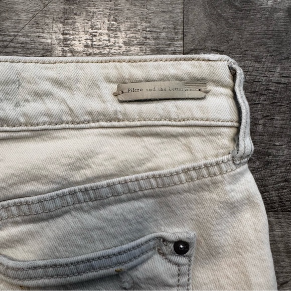 Pilcro Anthropologie Florise High Rise Slim Boyfriend Floral Denim Shorts Sz 29 - Picture 9 of 13